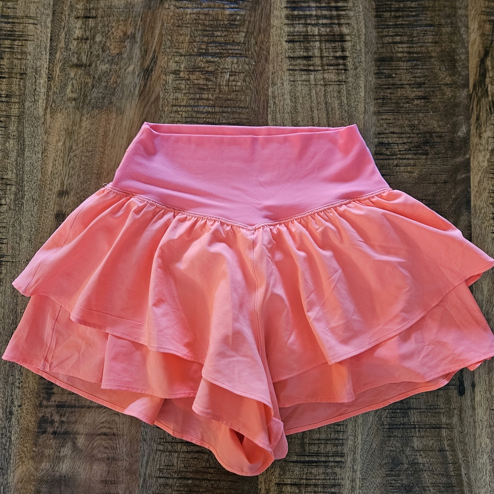 SOLDOffline By AERIE Flouncy Coral Athletic Shorts for Women